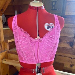 Pink Victoria’s Secret Lace-Up Corset Top